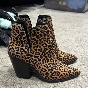 Leopard Print Ankle Boots